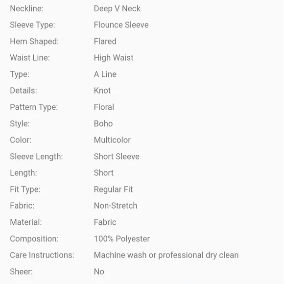 Floral Print V-Neck Dress - Picture 6 of 7